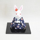 京うさぎ(着物・飾り花付) 紺